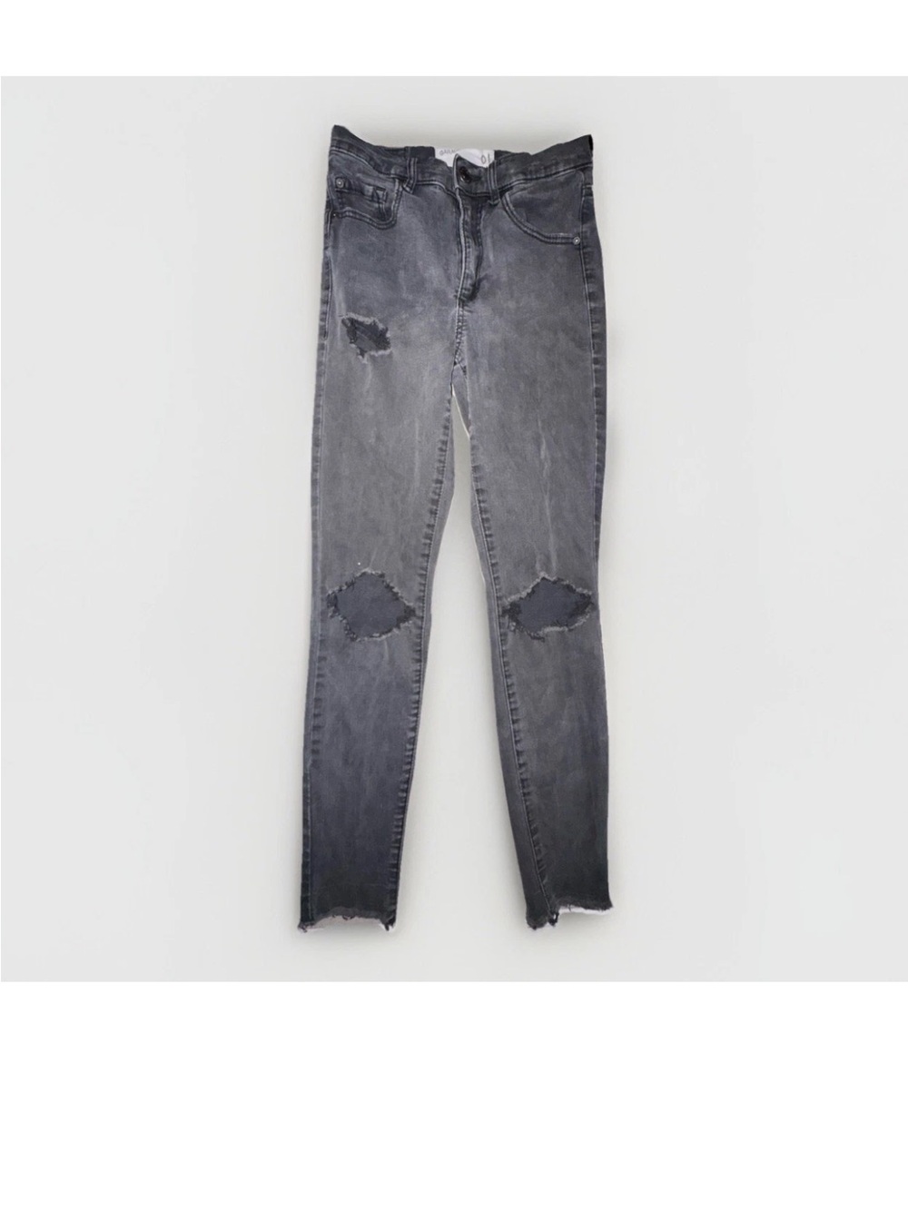 Garage Distressed Grey Skinny Women's Jeans Sz 01